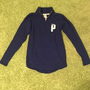 Blue VS PINK 1/4 zip up sweatshirt